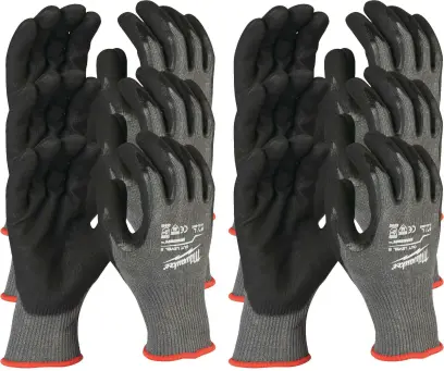 Pracovní rukavice Milwaukee CUT, ochrana proti proříznutí E, velikost 11 (XXL), 12 párů, 4932471625